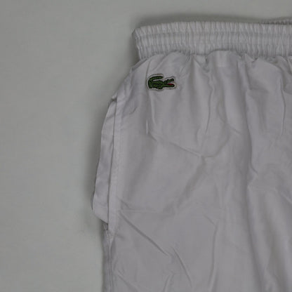 Lacoste Vintage White Track Trousers Size 32 Polyester Blend Mens 76 Inseam