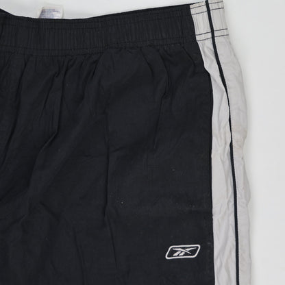 Reebok Vintage Black Track Trousers Large 78 cm Inseam Polyester Mens Clothing
