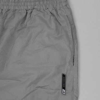 Reebok Grey Track Pants Large Polyester Men's Trousers 77 cm Inseam 86 cm Waist