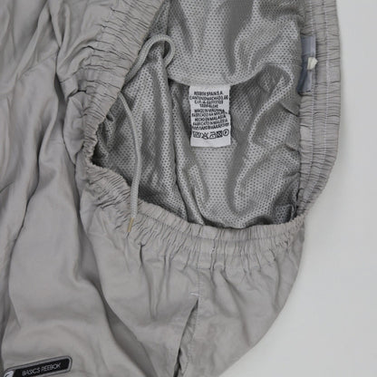 Reebok Grey Track Pants Large Polyester Men's Trousers 77 cm Inseam 86 cm Waist
