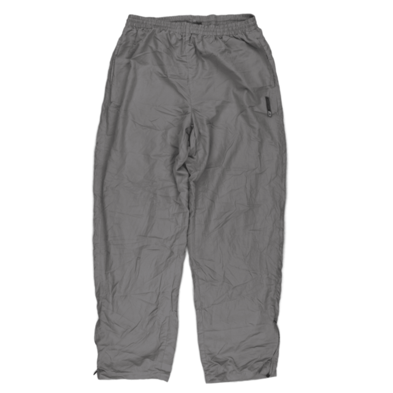 Reebok Grey Track Pants Large Polyester Men's Trousers 77 cm Inseam 86 cm Waist
