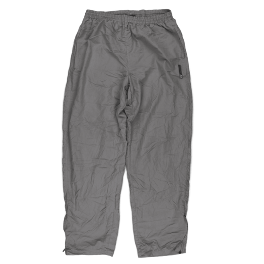 Reebok Grey Track Pants Large Polyester Men's Trousers 77 cm Inseam 86 cm Waist