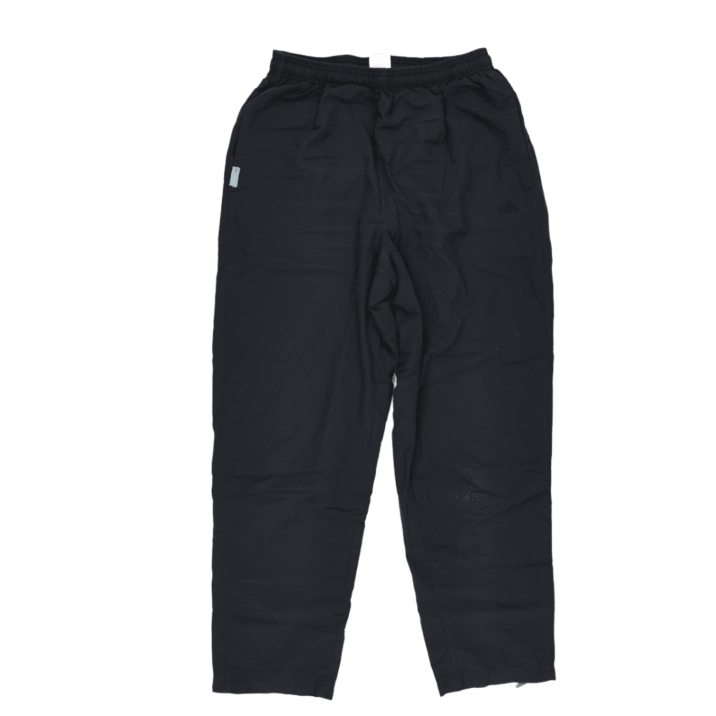 adidas Vintage Black Track Trousers Men's Large 78cm Inseam Polyester Blend