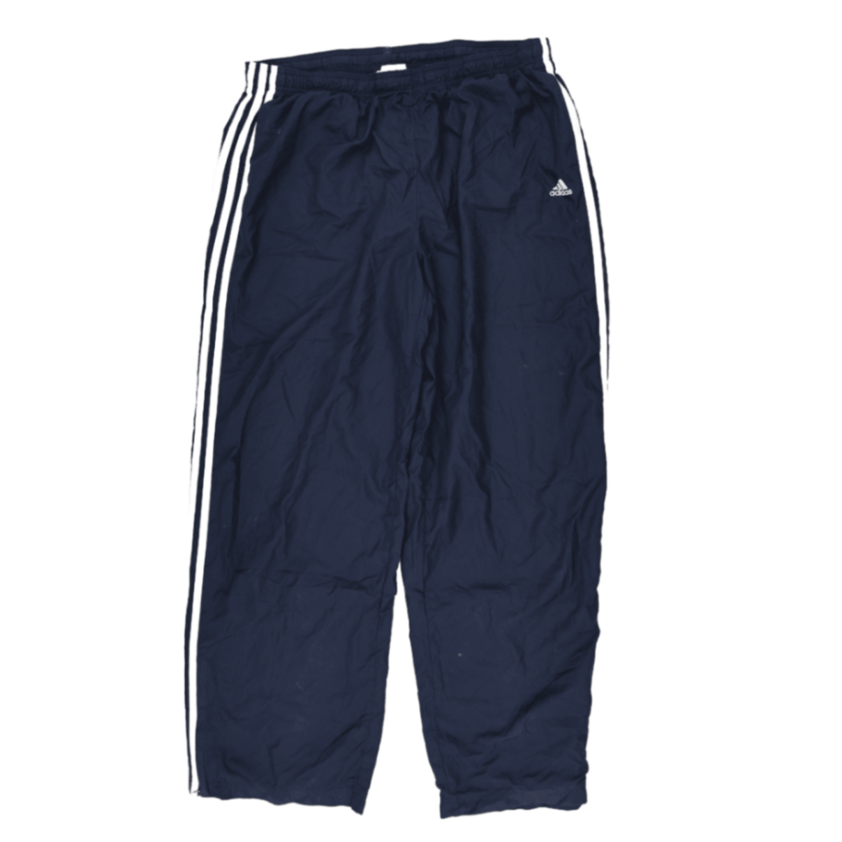 adidas Navy Tracksuit Bottoms Large Polyester Men's Trousers 77 cm Inseam 86 cm Waist