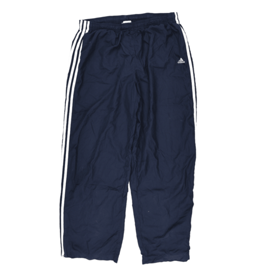 adidas Navy Tracksuit Bottoms Large Polyester Men's Trousers 77 cm Inseam 86 cm Waist