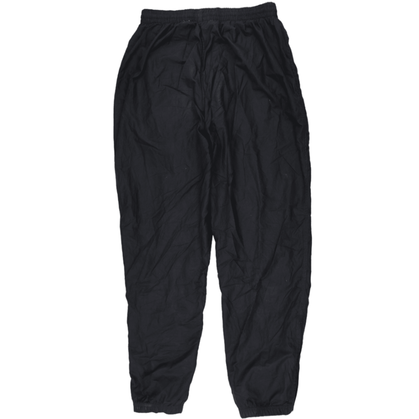 Reebok Vintage Black Nylon Tracksuit Bottoms Size Medium