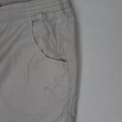 PUMA Light Grey Casual Trousers Men's Size L 38 Waist 76 cm Inseam Polyester