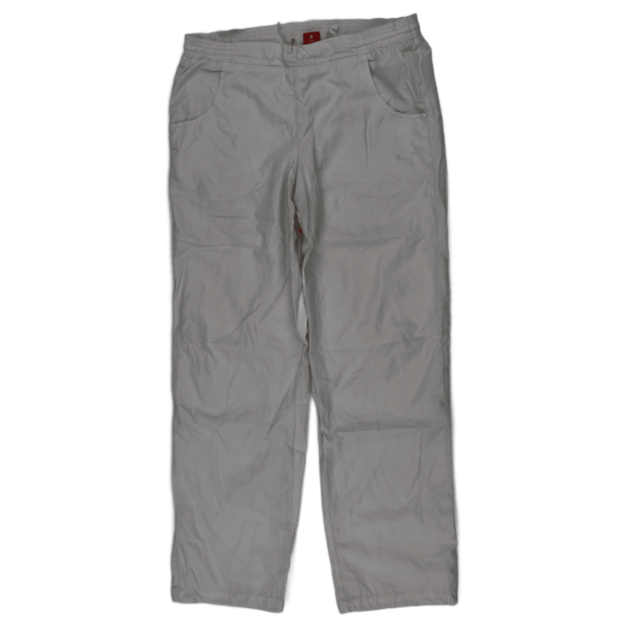 PUMA Light Grey Casual Trousers Men's Size L 38 Waist 76 cm Inseam Polyester
