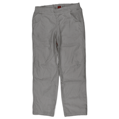 PUMA Light Grey Casual Trousers Men's Size L 38 Waist 76 cm Inseam Polyester