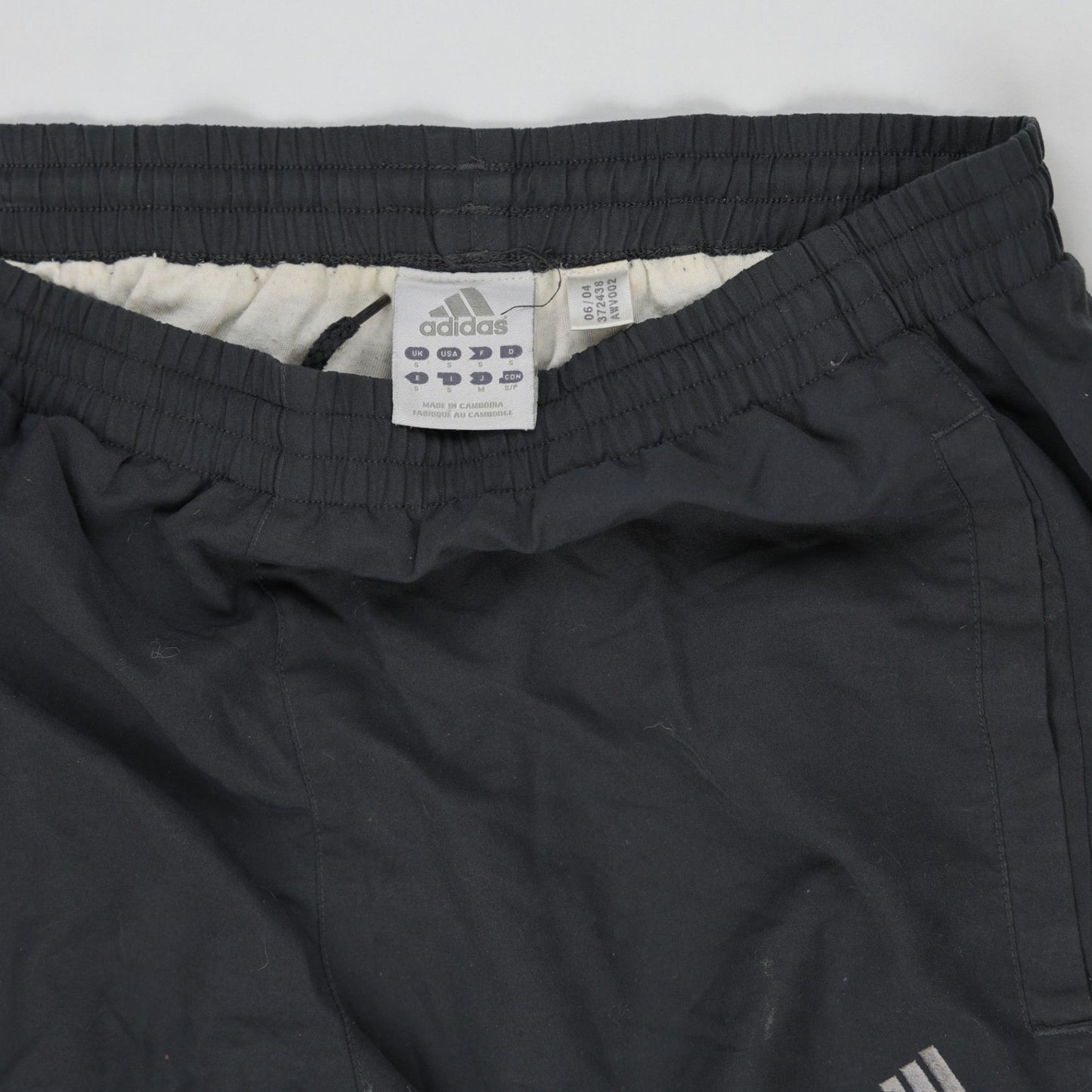 Adidas Black Track Trousers Men's Size L 77 cm Inseam Polyester Blend