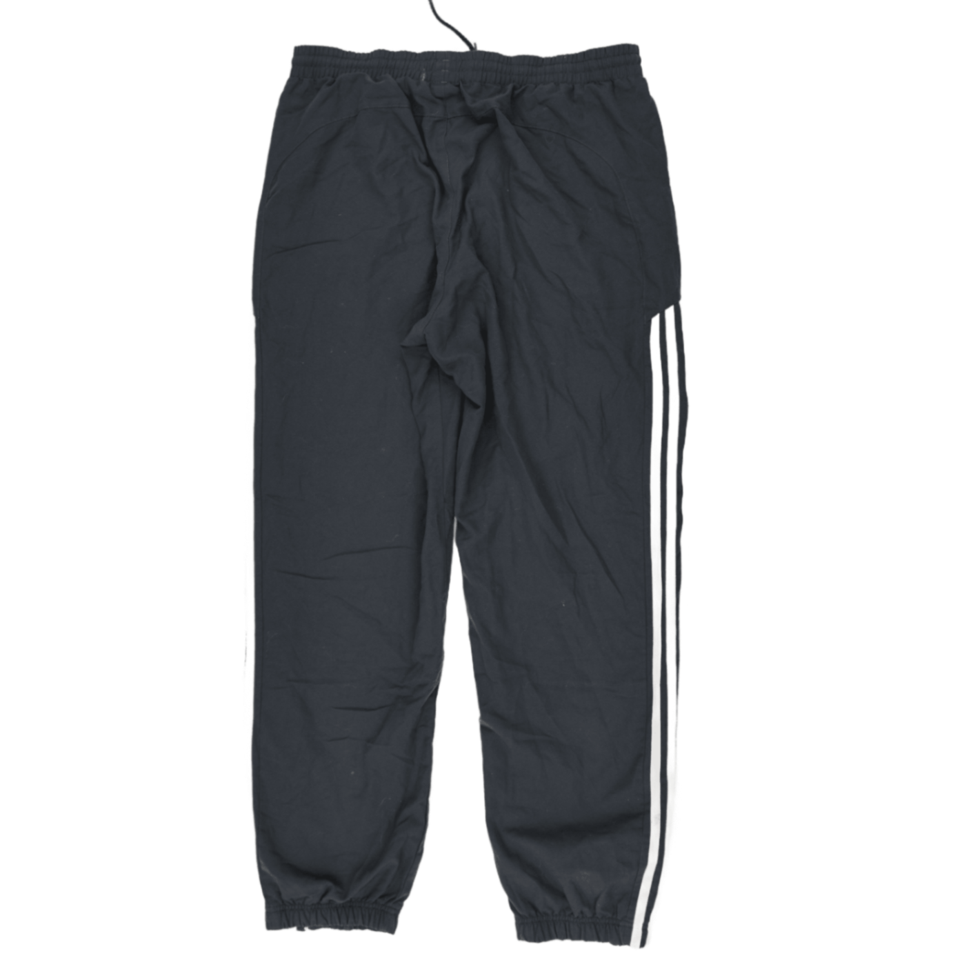 Adidas Black Track Trousers Men's Size L 77 cm Inseam Polyester Blend