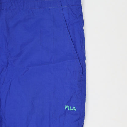 FILA Vintage Royal Blue Track Trousers XL 34 Polyamide Blend for Men