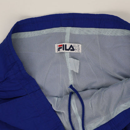 FILA Vintage Royal Blue Track Trousers XL 34 Polyamide Blend for Men