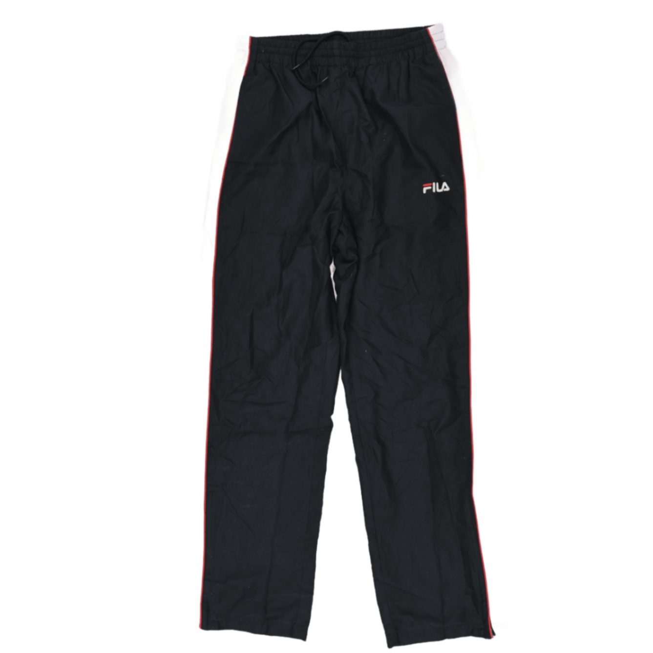 Fila Vintage Track Trousers Black Large Polyester Mens