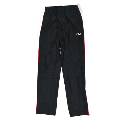 Fila Vintage Track Trousers Black Large Polyester Mens