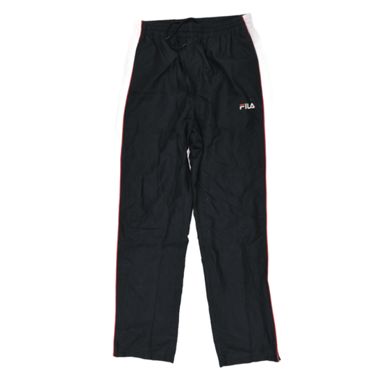 Fila Vintage Track Trousers Black Large Polyester Mens