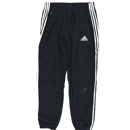 adidas Black Tracksuit Bottoms Large 77cm Inseam 43cm Waist Polyester