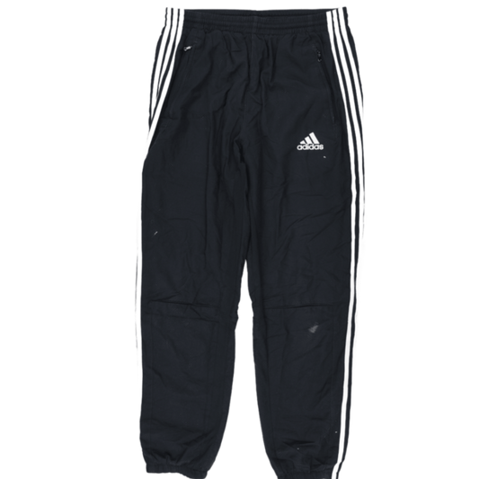 adidas Black Tracksuit Bottoms Large 77cm Inseam 43cm Waist Polyester