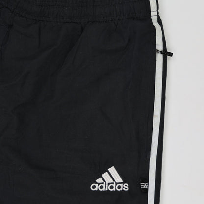 adidas Vintage Black Track Pants Large Polyester 78 cm Inseam 86 cm Waist