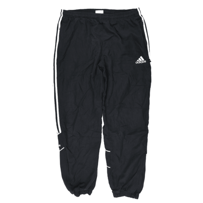 adidas Vintage Black Track Pants Large Polyester 78 cm Inseam 86 cm Waist