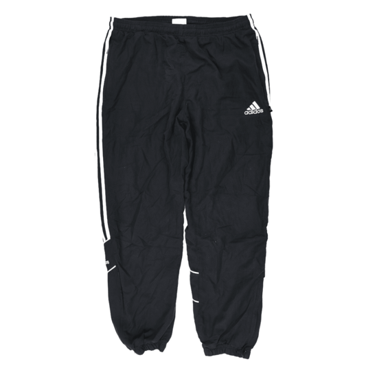 adidas Vintage Black Track Pants Large Polyester 78 cm Inseam 86 cm Waist