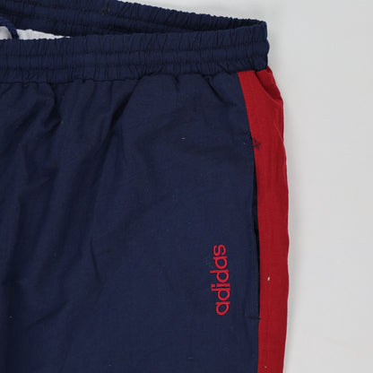 adidas Vintage Track Bottoms Navy Blue Red XL 42 Inseam Polyester