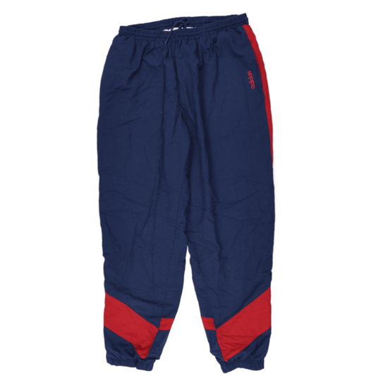 adidas Vintage Track Bottoms Navy Blue Red XL 42 Inseam Polyester