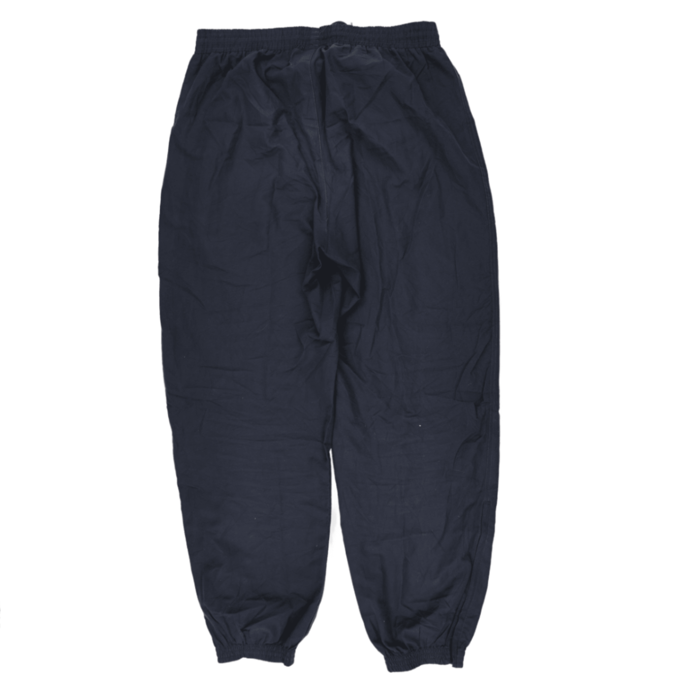 adidas Vintage Navy Blue Joggers Large Polyester Blend 78 Inseam