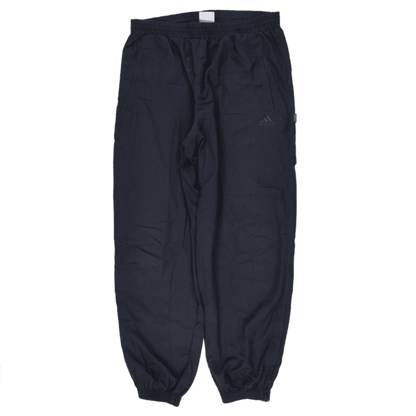 adidas Vintage Navy Blue Joggers Large Polyester Blend 78 Inseam