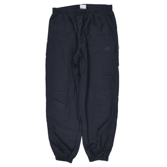 adidas Vintage Navy Blue Joggers Large Polyester Blend 78 Inseam