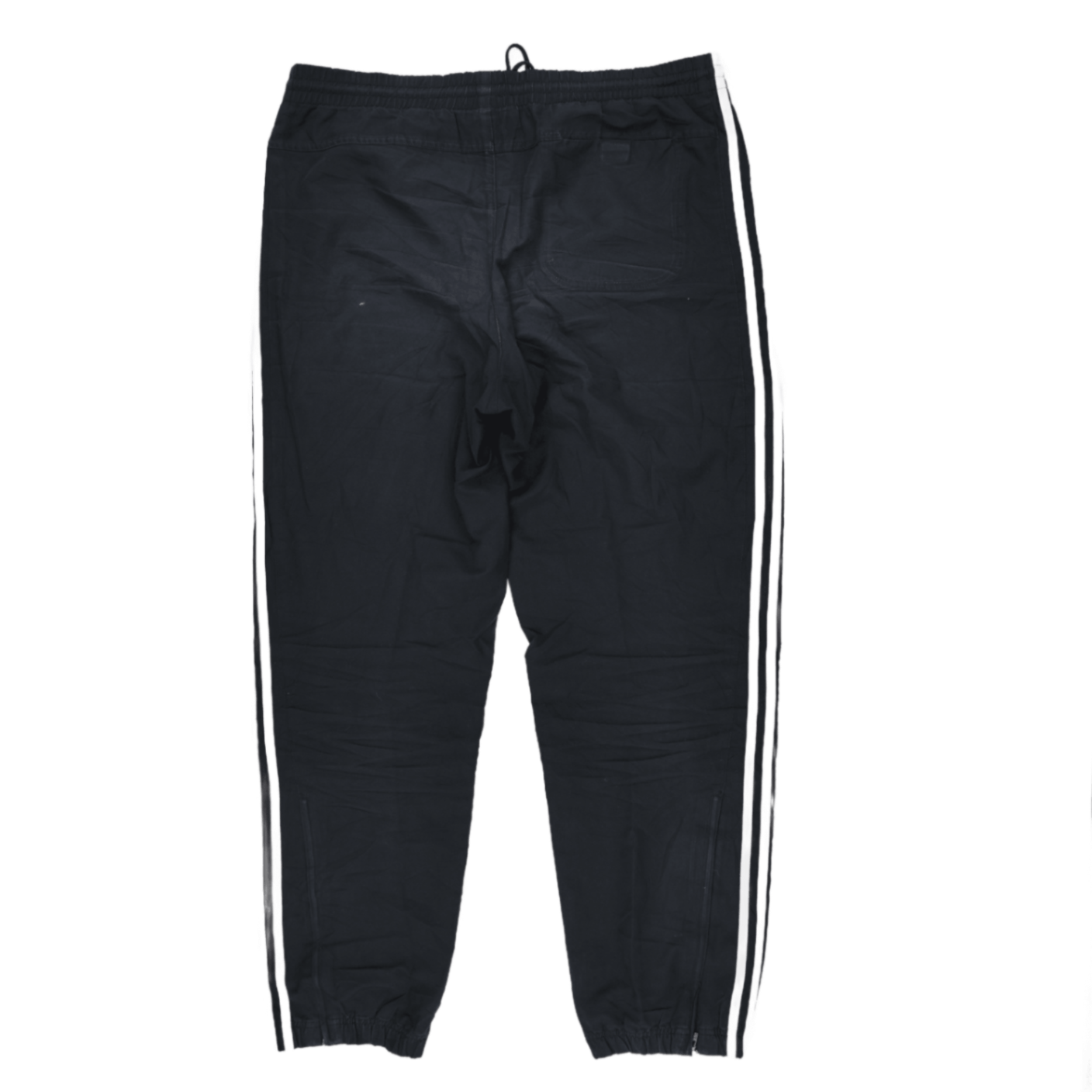 adidas Black Track Pants Men Size M Polyester Vintage 78 cm Inseam 38 cm Waist