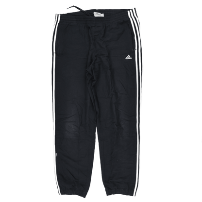 adidas Black Track Pants Men Size M Polyester Vintage 78 cm Inseam 38 cm Waist