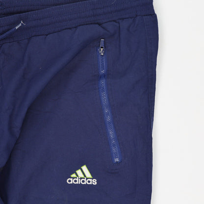 adidas Navy Blue Joggers Large Cotton Blend Men's Trousers 76 cm Inseam 42 cm Waist