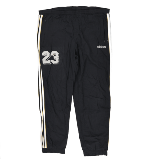 adidas Vintage Black Track Pants Men Size Medium 78 cm Inseam Polyester