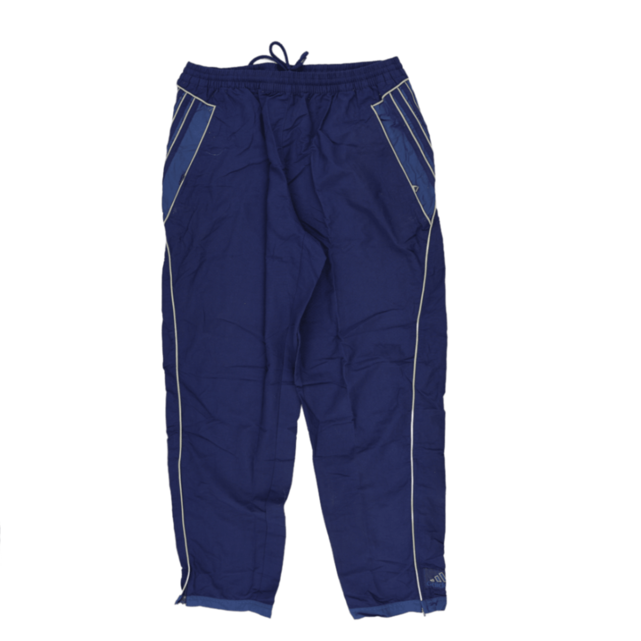 Adidas Vintage Navy Blue Track Trousers Size Large Polyester