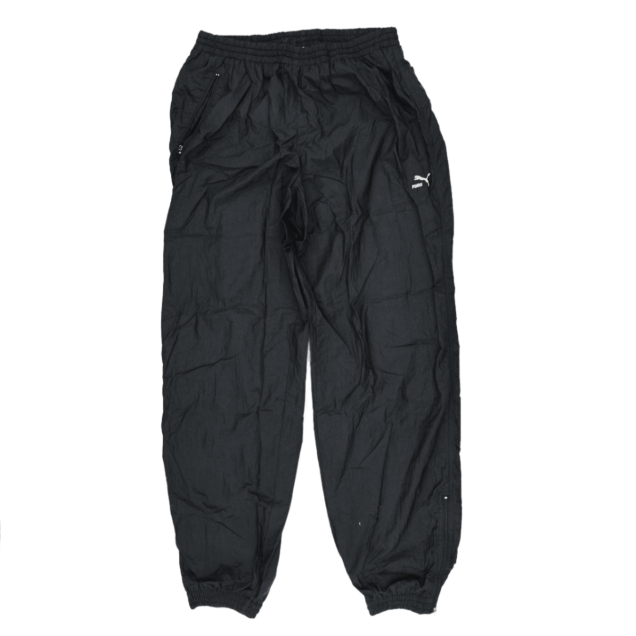 PUMA Mens Black Track Pants Size Medium 100% Polyamide Inseam 76 Waist Size 36