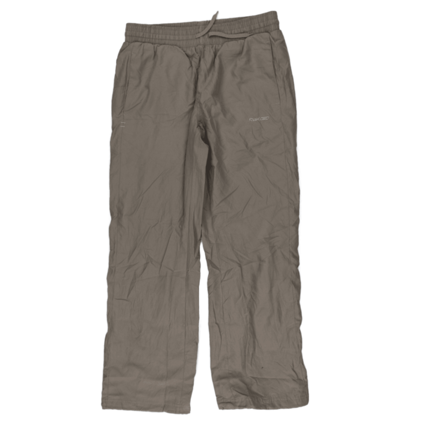 RBK Grey Lightweight Drawstring Sports Trousers for Men Size L Polyester Blend