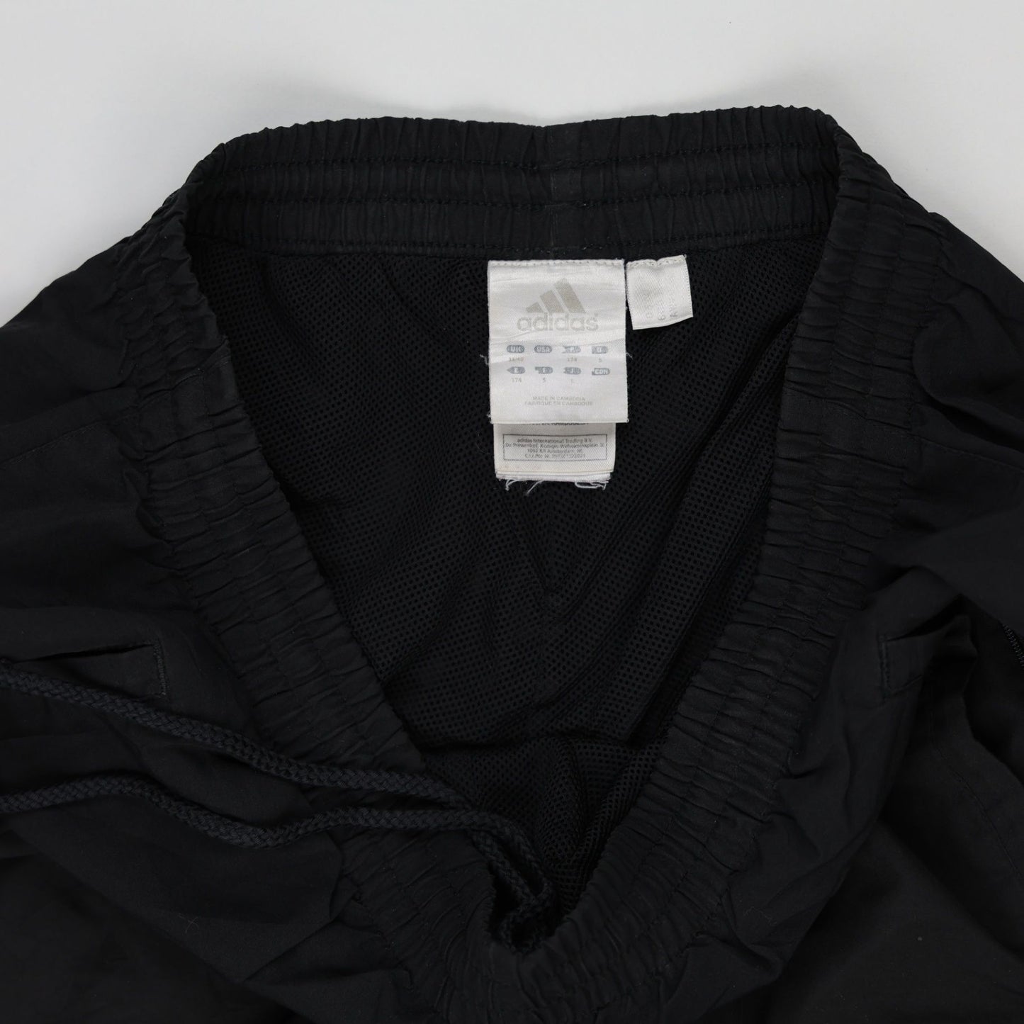 adidas Vintage Black Track Trousers Men Size Large 31 Inseam Polyester