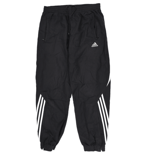 adidas Vintage Black Track Trousers Men Size Large 31 Inseam Polyester