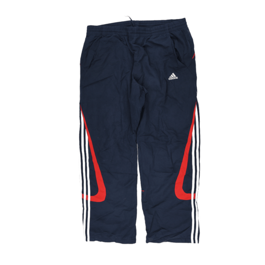 adidas Navy Red Stripe Track Trousers Men's Medium Polyester Vintage