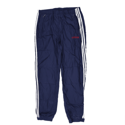 adidas Vintage Navy Blue Track Pants Large 75cm Inseam 40cm Waist Nylon