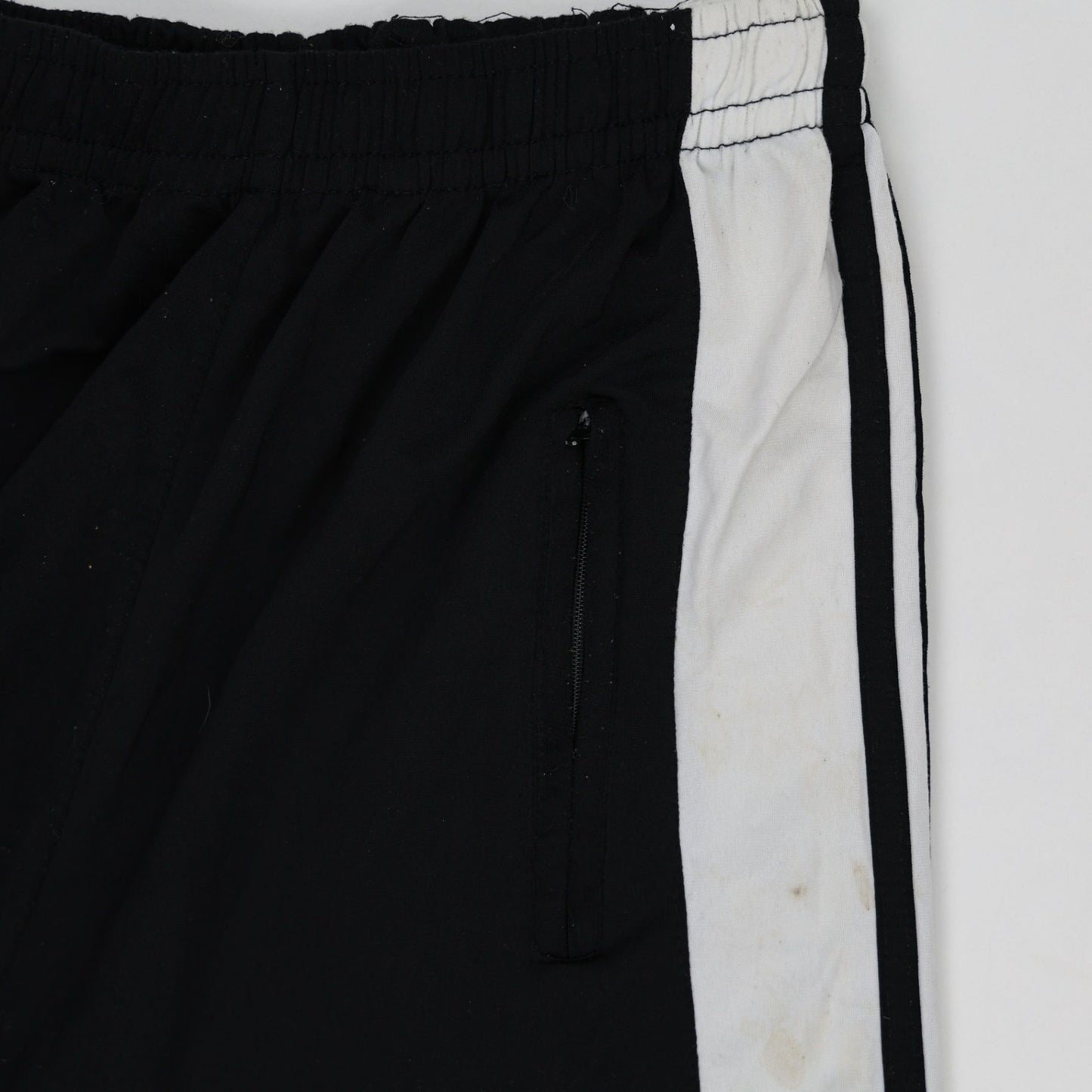 adidas Vintage Black White Track Pants Large 78 cm Inseam Polyester