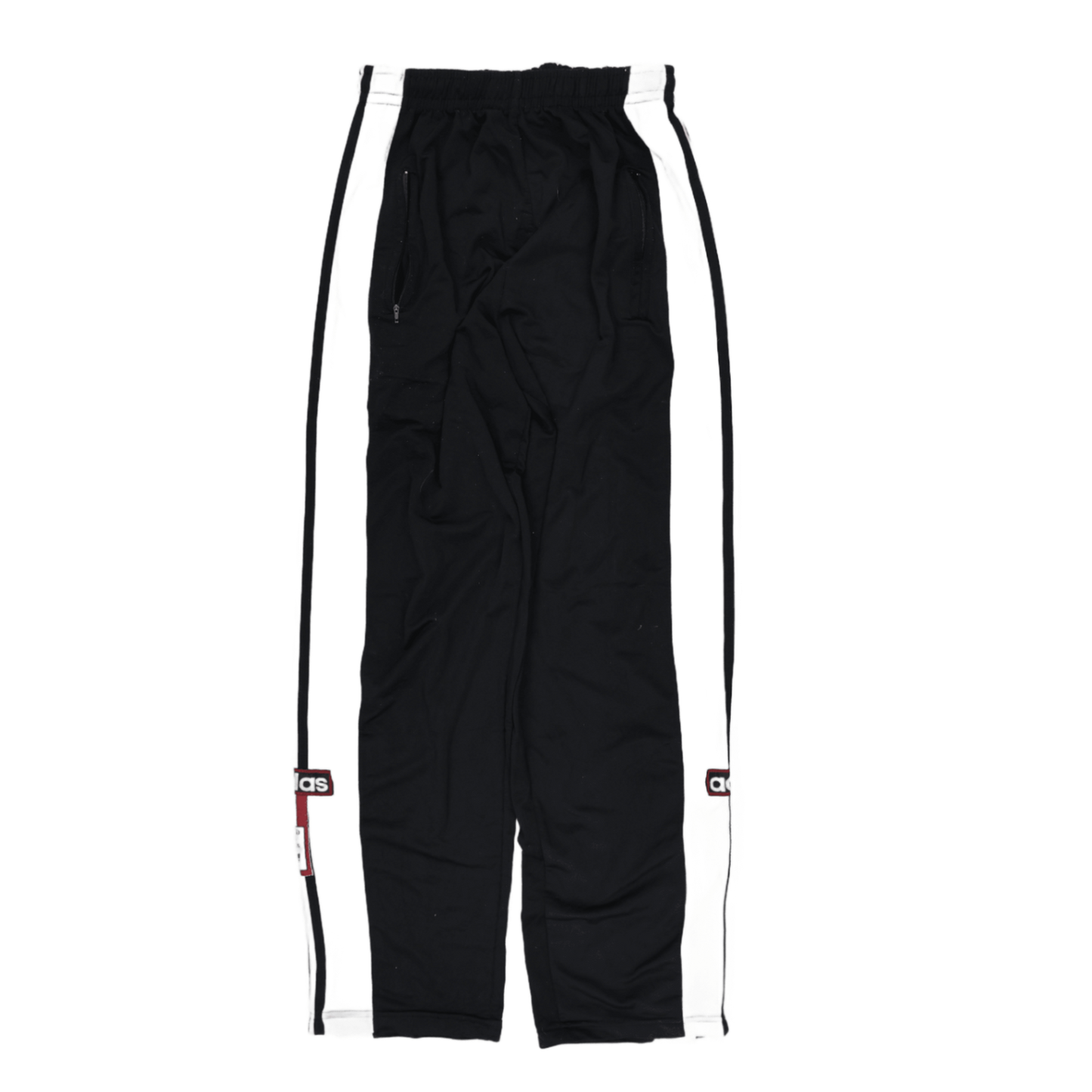 adidas Vintage Black White Track Pants Large 78 cm Inseam Polyester