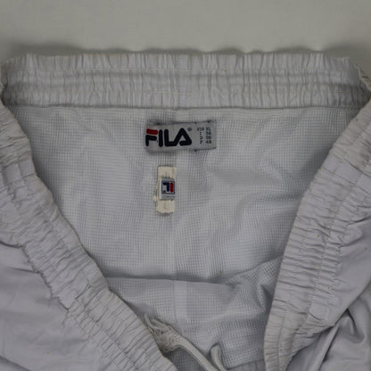 Fila Vintage White Lightweight Nylon Joggers XL 76cm Inseam 92cm Waist