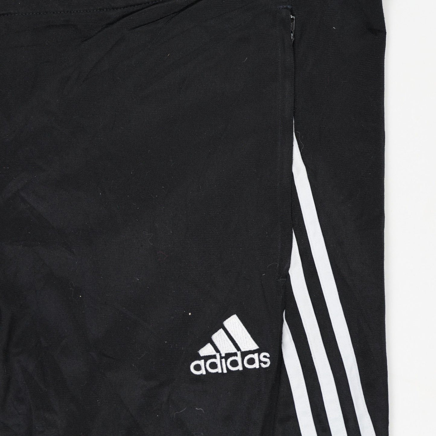 adidas Black Track Pants Large 78 cm Inseam 44 cm Waist Polyester Blend
