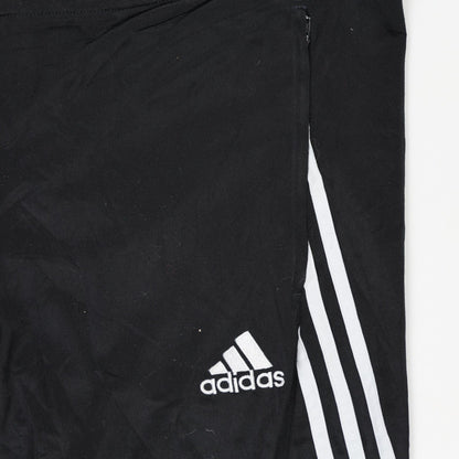 adidas Black Track Pants Large 78 cm Inseam 44 cm Waist Polyester Blend