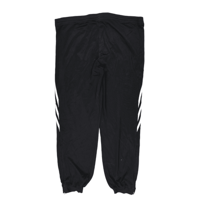 adidas Black Track Pants Large 78 cm Inseam 44 cm Waist Polyester Blend