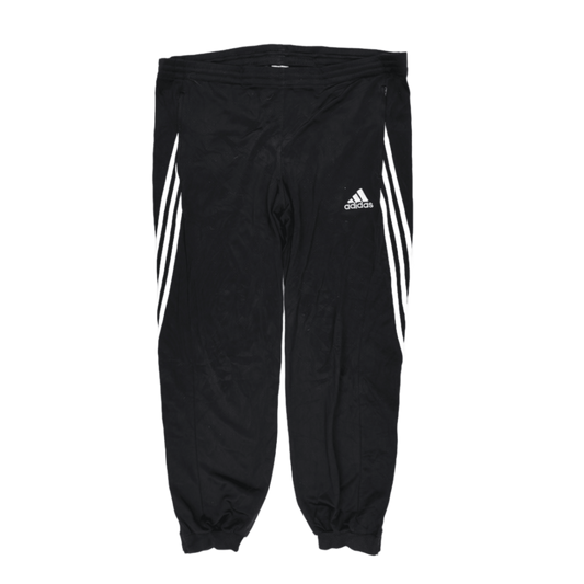 adidas Black Track Pants Large 78 cm Inseam 44 cm Waist Polyester Blend
