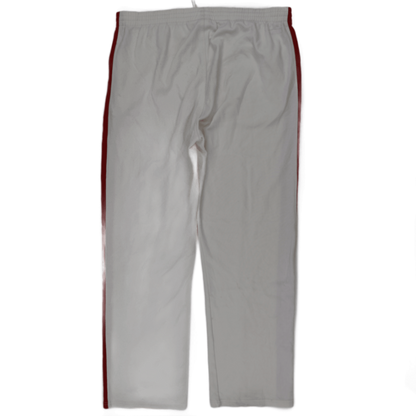 PUMA Men's Vintage White Red Track Pants Size M Polyester Blend 78 Inseam