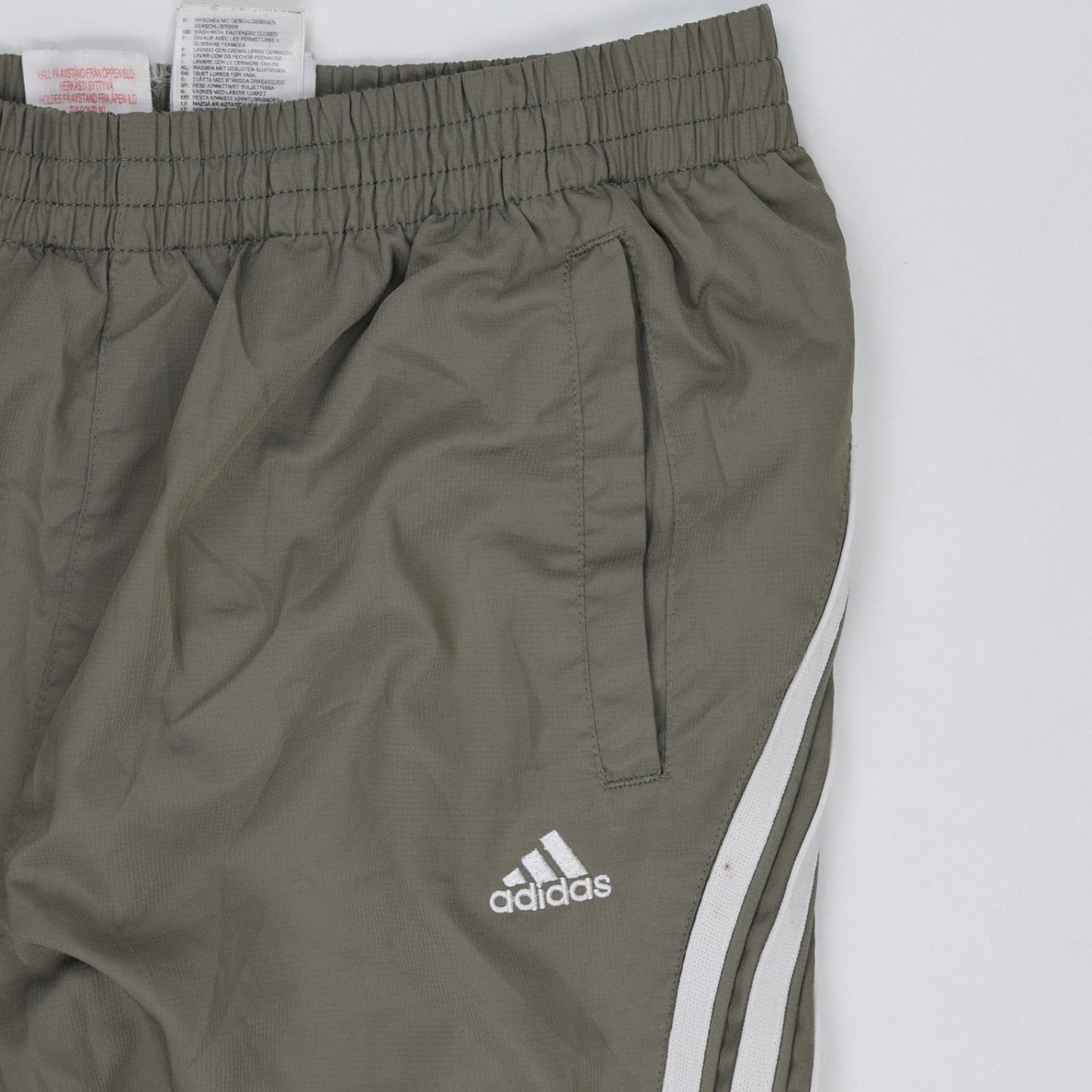 adidas Vintage Khaki Track Pants XL 80 cm Inseam Polyester Mens